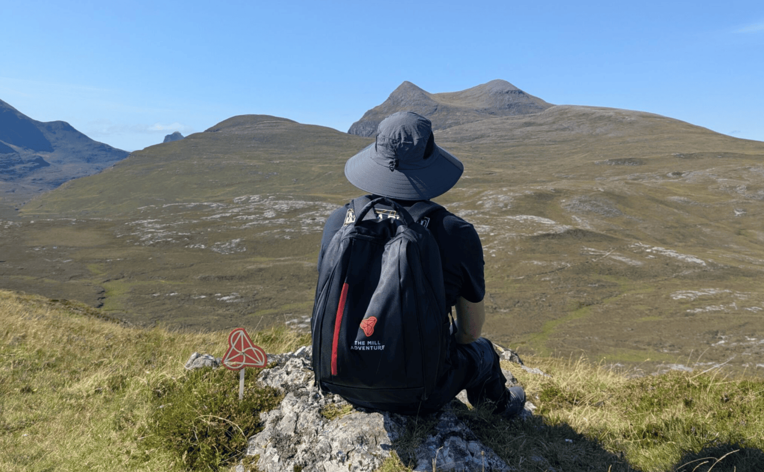 Team member hiking in nature